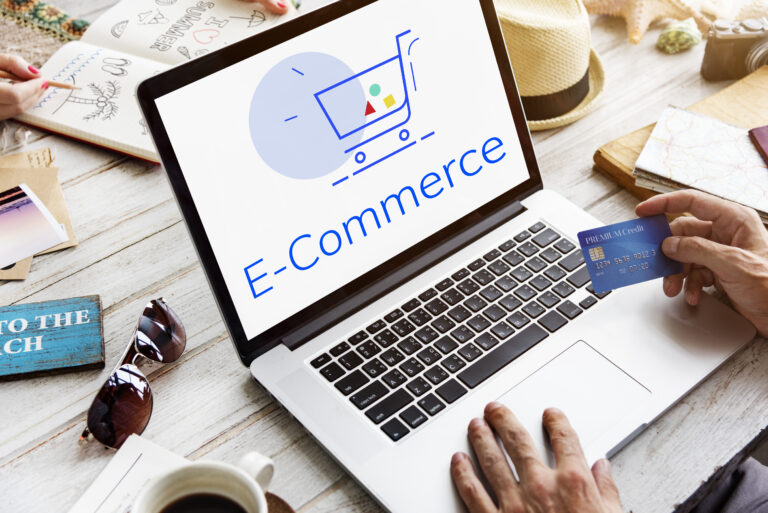 Ecommerce page on computer screen. Digiboost is here to help you in your content marketing strategy.